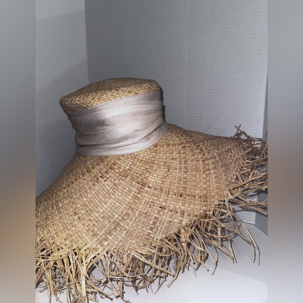 Eugenia Kim Mirabel Natural Raffia wide Brim Sun Hat - Picture 2 of 4